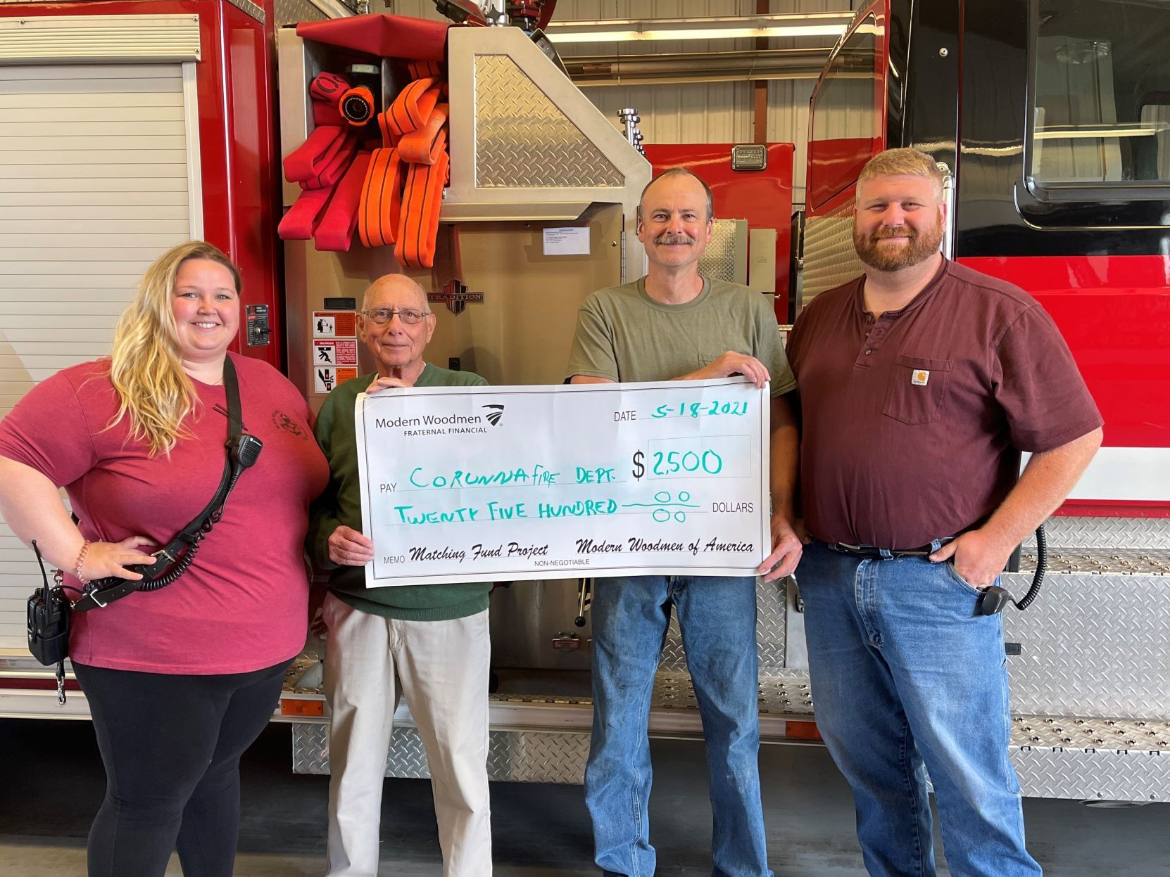 Modern Woodmen donate to fire department